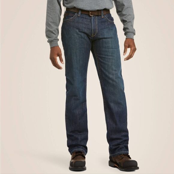 Ariat FR Work Low Rise Shale M4 Boot Bootcut Jeans Size 40 x 32 - Picture 1 of 16